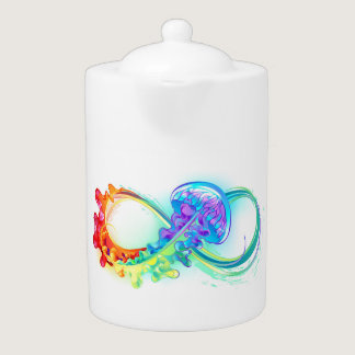 Infinity with Rainbow Jellyfish Teapot