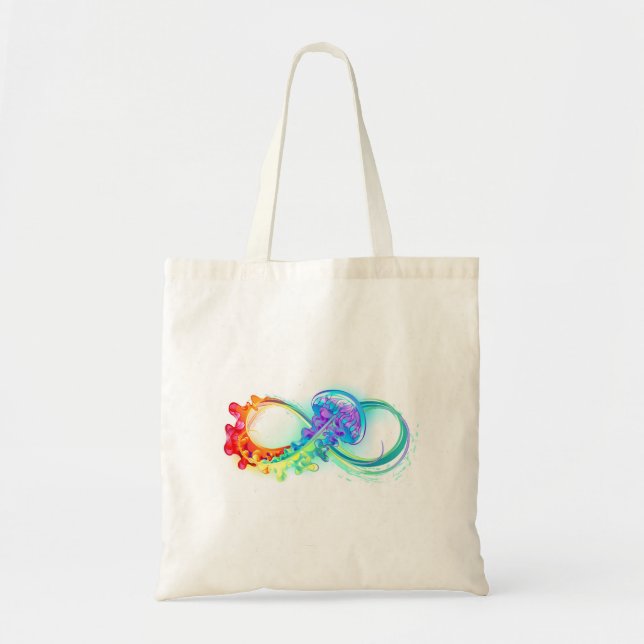 Infinity with Rainbow Jellyfish Tote Bag (Front)
