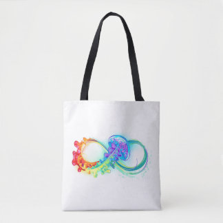 Infinity with Rainbow Jellyfish Tote Bag