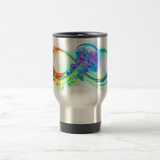 Infinity with Rainbow Jellyfish Travel Mug