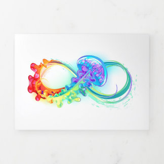 Infinity with Rainbow Jellyfish Tri-Fold Card