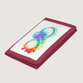 Infinity with Rainbow Jellyfish Trifold Wallet