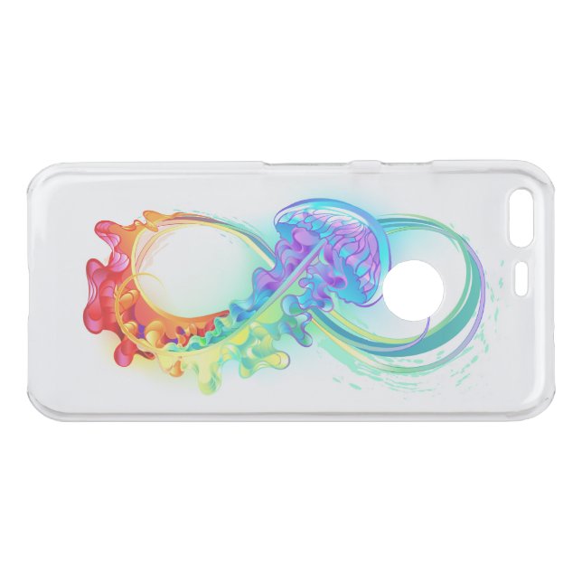 Infinity with Rainbow Jellyfish Uncommon Google Pixel Case (Back (Horizontal))
