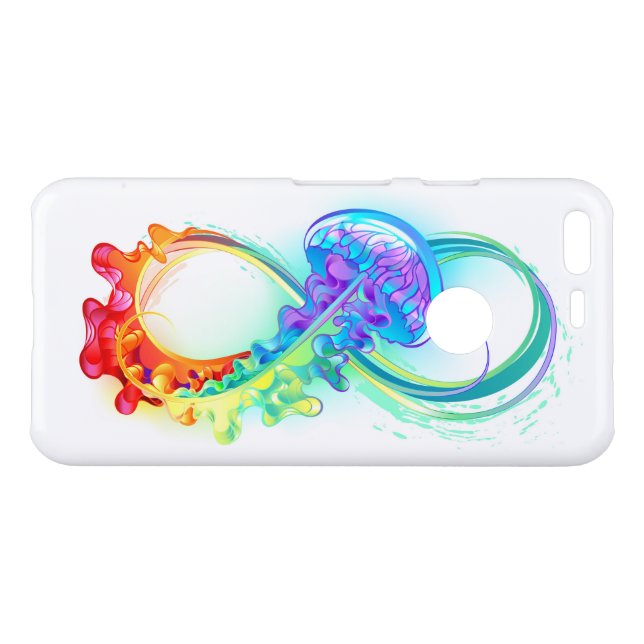 Infinity with Rainbow Jellyfish Uncommon Google Pixel Case (Back (Horizontal))