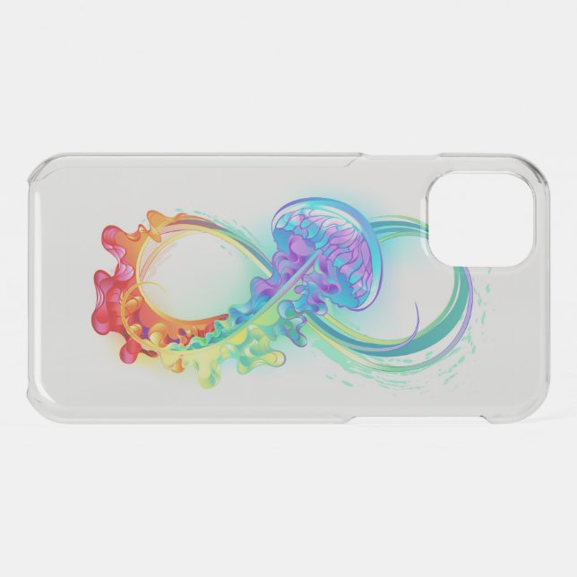 Infinity with Rainbow Jellyfish Uncommon iPhone Case (Back (Horizontal))