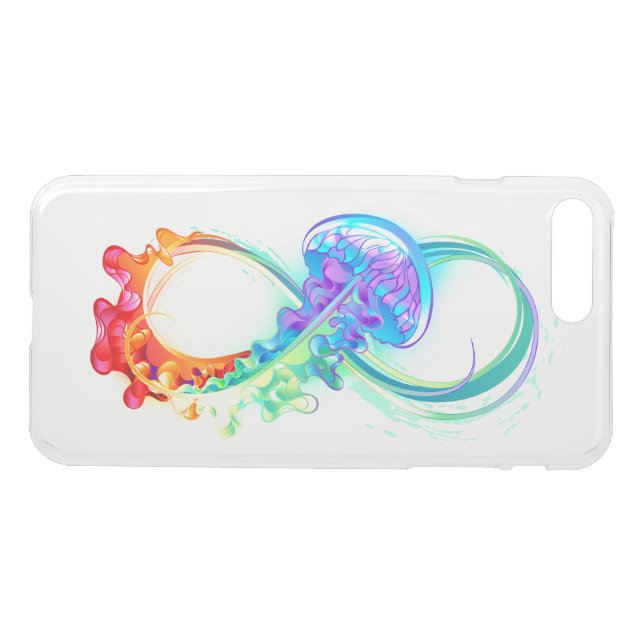 Infinity with Rainbow Jellyfish Uncommon iPhone Case (Back Horizontal)