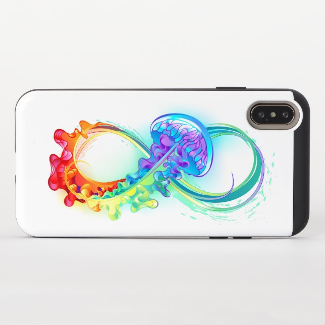 Infinity with Rainbow Jellyfish Uncommon iPhone Case (Closed)