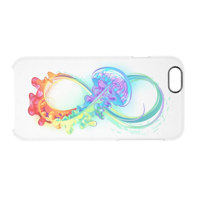 Infinity with Rainbow Jellyfish Uncommon iPhone Case (Back Horizontal)