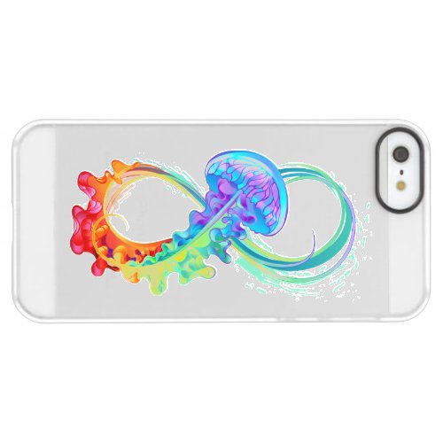 Infinity with Rainbow Jellyfish Permafrost iPhone SE55s Case