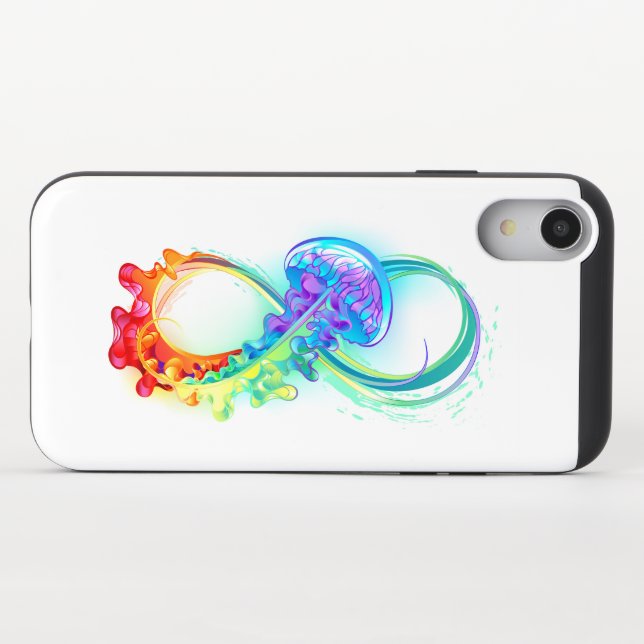 Infinity with Rainbow Jellyfish Uncommon iPhone Case (Closed)