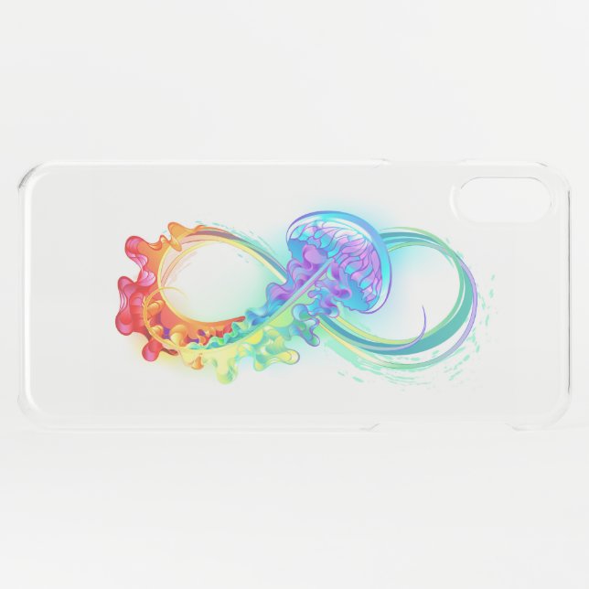 Infinity with Rainbow Jellyfish Uncommon iPhone Case (Back (Horizontal))