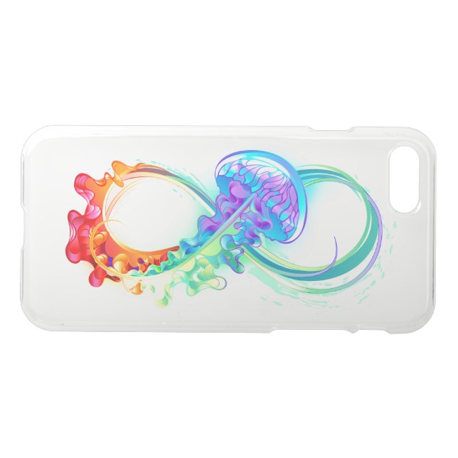 Infinity with Rainbow Jellyfish Uncommon iPhone Case (Back Horizontal)