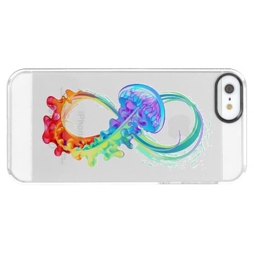 Infinity with Rainbow Jellyfish Clear iPhone SE55s Case