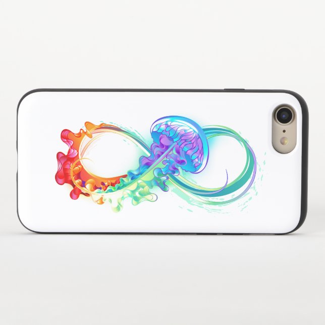 Infinity with Rainbow Jellyfish Uncommon iPhone Case (Closed)