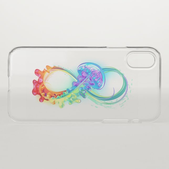 Infinity with Rainbow Jellyfish Uncommon iPhone Case (Back (Horizontal))