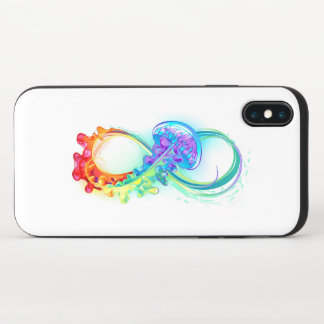 Infinity with Rainbow Jellyfish iPhone XS Slider Case