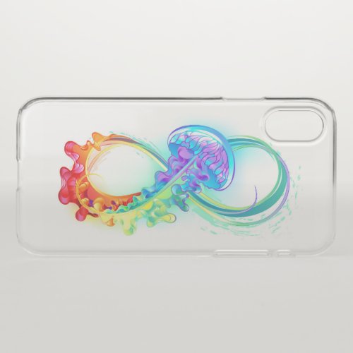 Infinity with Rainbow Jellyfish iPhone X Case