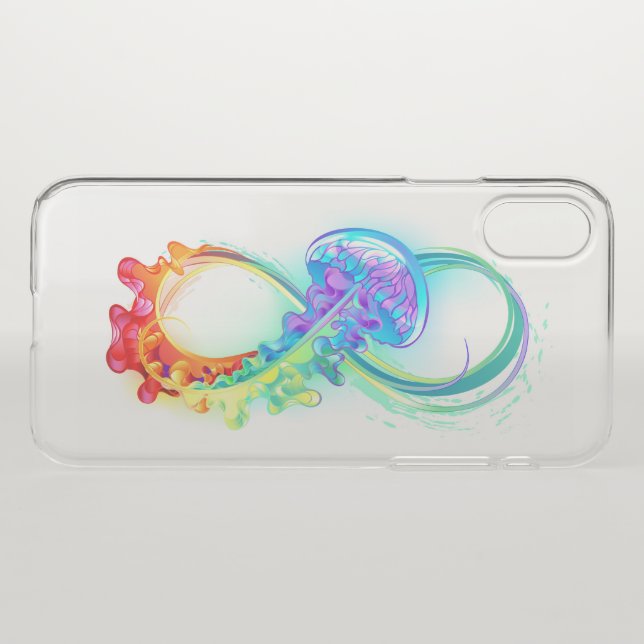 Infinity with Rainbow Jellyfish Uncommon iPhone Case (Back (Horizontal))