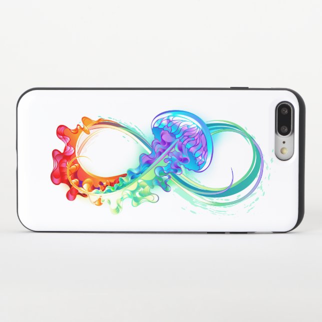 Infinity with Rainbow Jellyfish Uncommon iPhone Case (Closed)