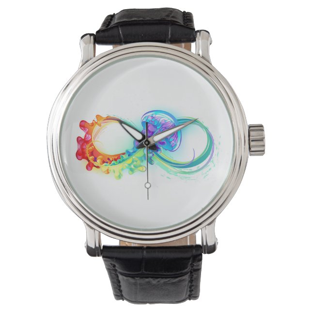 Infinity with Rainbow Jellyfish Watch (Front)