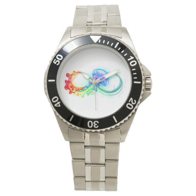 Infinity with Rainbow Jellyfish Watch (Front)