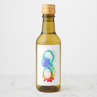 Infinity with Rainbow Jellyfish Wine Label
