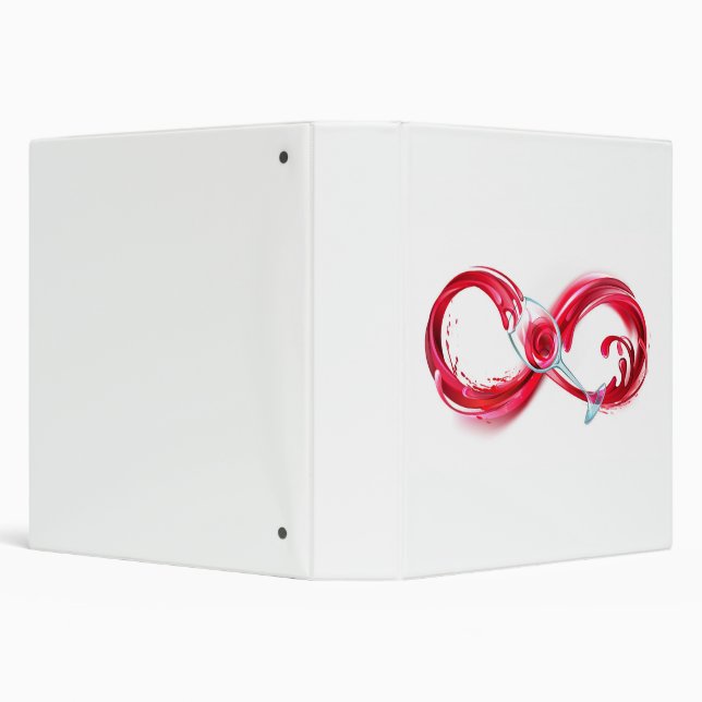 Infinity with Red Wine 3 Ring Binder (Background)