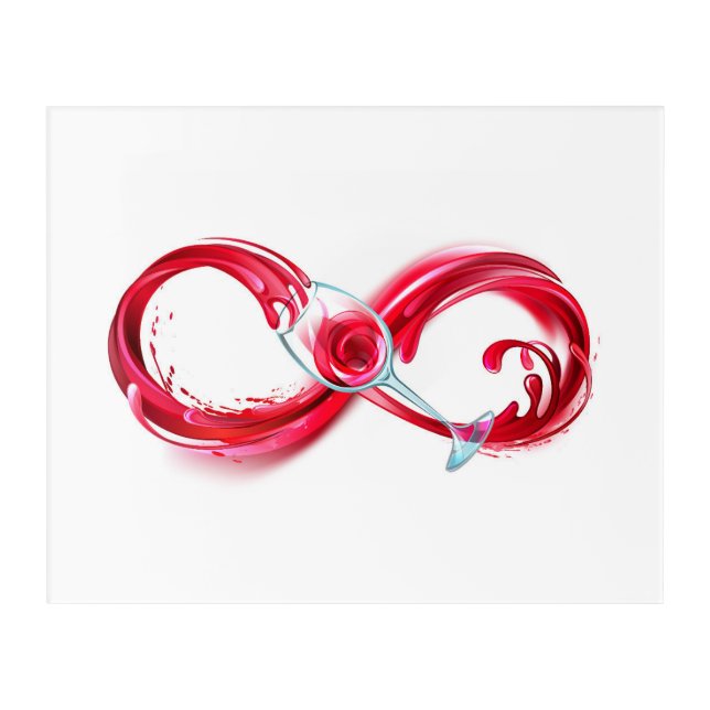 Infinity with Red Wine Acrylic Print (Front)