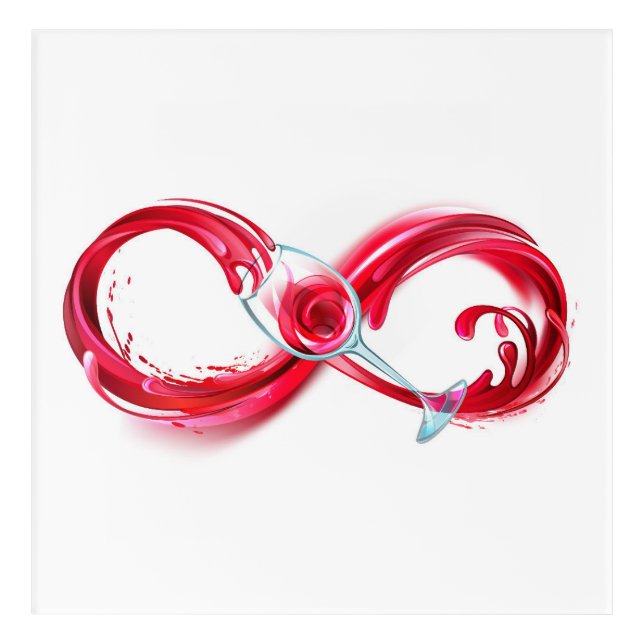 Infinity with Red Wine Acrylic Print (Front)