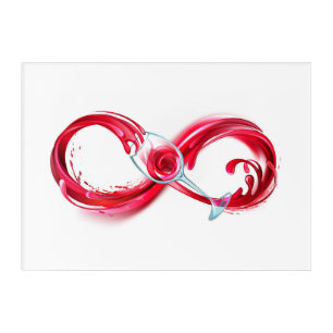 Infinity with Red Wine Acrylic Print