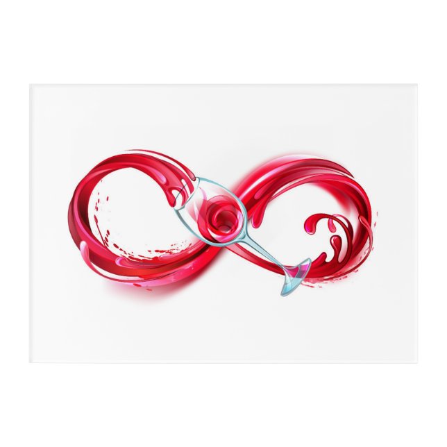Infinity with Red Wine Acrylic Print (Front)