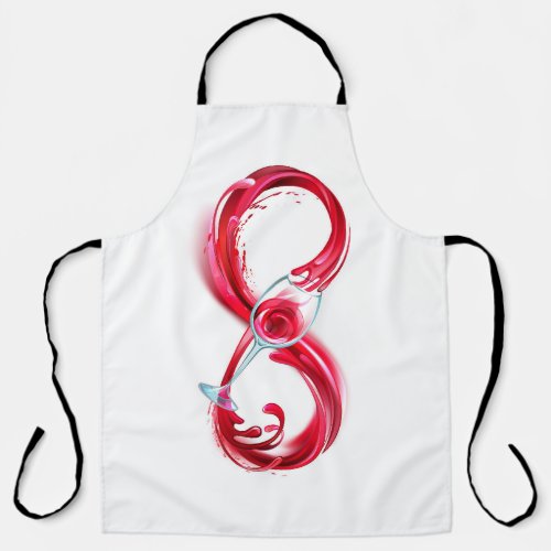 Infinity with Red Wine Apron