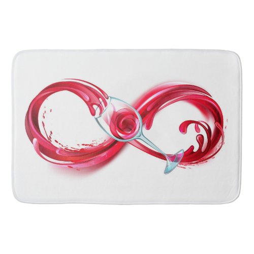 Infinity with Red Wine Bath Mat