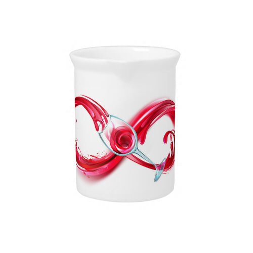 Infinity with Red Wine Beverage Pitcher