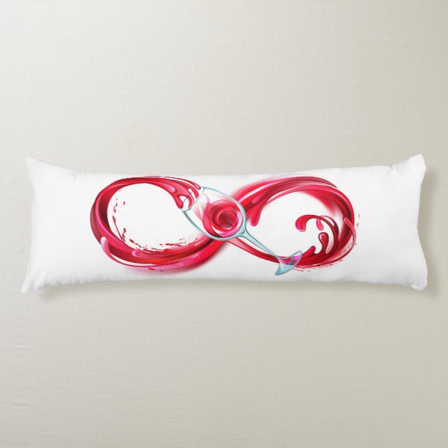 Infinity with Red Wine Body Pillow (Front)
