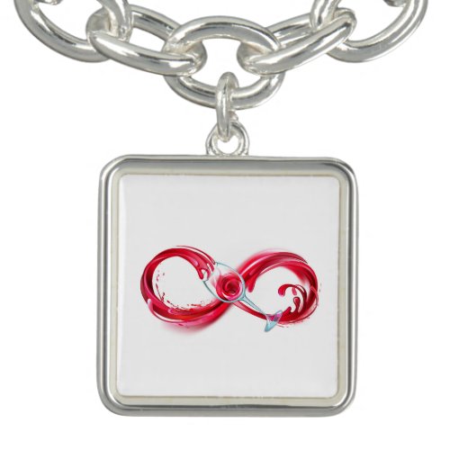 Infinity with Red Wine Bracelet