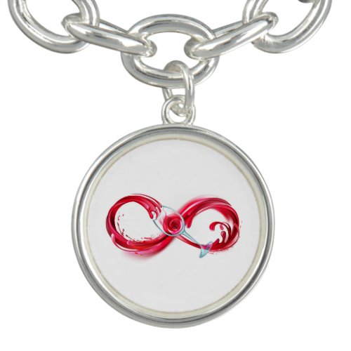 Infinity with Red Wine Bracelet