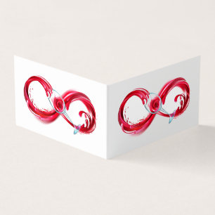 Infinity with Red Wine Business Card