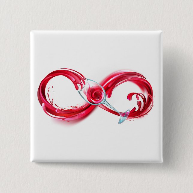 Infinity with Red Wine Button (Front)