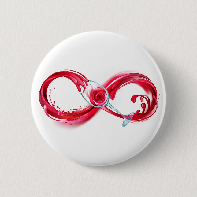 Infinity with Red Wine Button (Front)