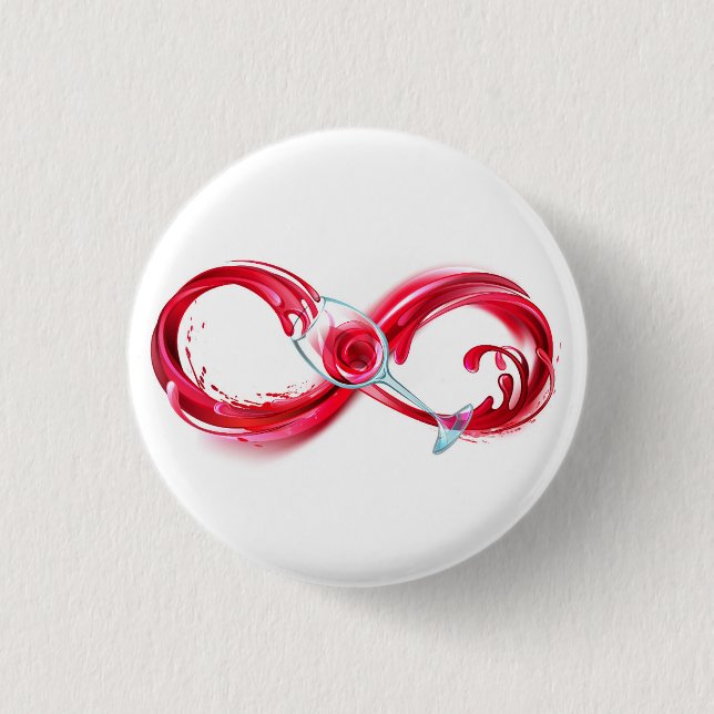 Infinity with Red Wine Button (Front)