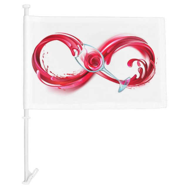 Infinity with Red Wine Car Flag (Front)