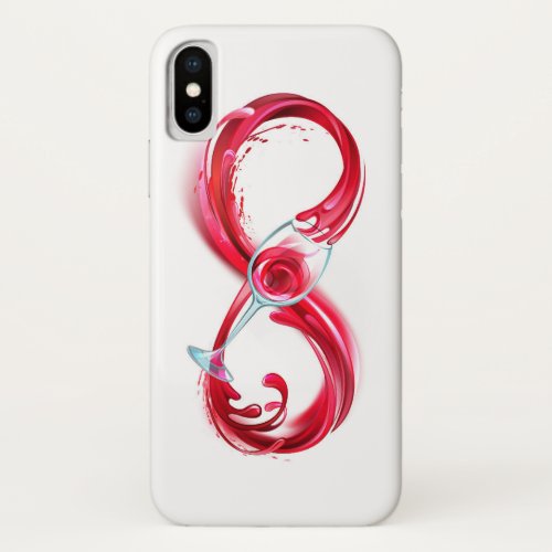 Infinity with Red Wine iPhone X Case