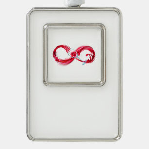 Infinity with Red Wine Christmas Ornament