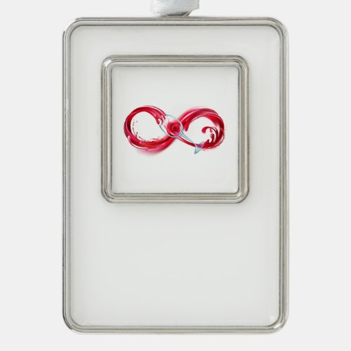 Infinity with Red Wine Christmas Ornament