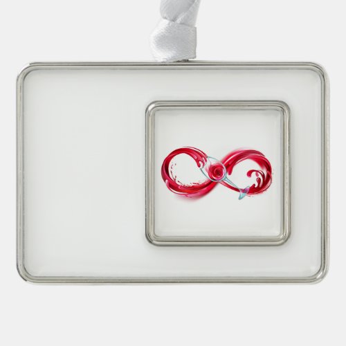 Infinity with Red Wine Christmas Ornament