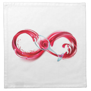 Infinity with Red Wine Cloth Napkin