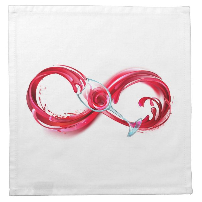Infinity with Red Wine Cloth Napkin (Front)