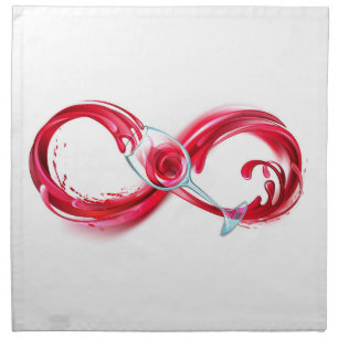 Infinity with Red Wine Cloth Napkin