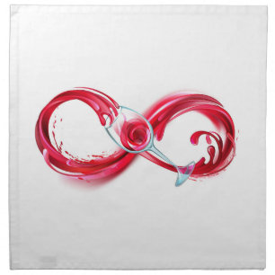 Infinity with Red Wine Cloth Napkin